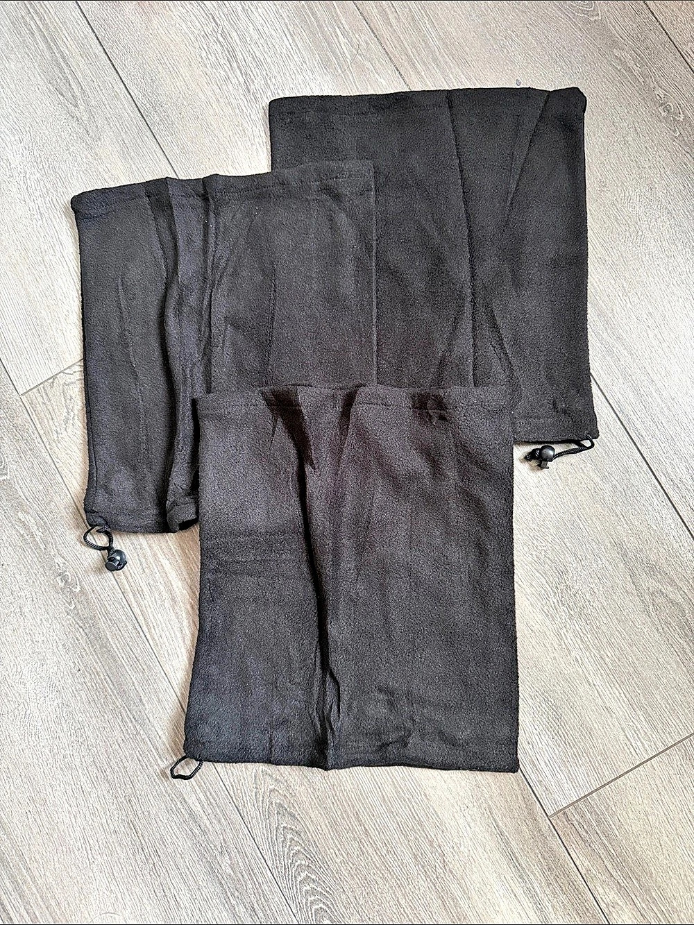 Fleece Running Neck Warmer Black 3 pack